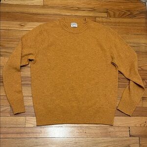 J. Crew Men's Knit Camel Wool Blend Crewneck Sweater
